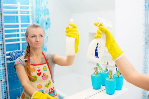 Professional upholstery cleaning of a living room sofa